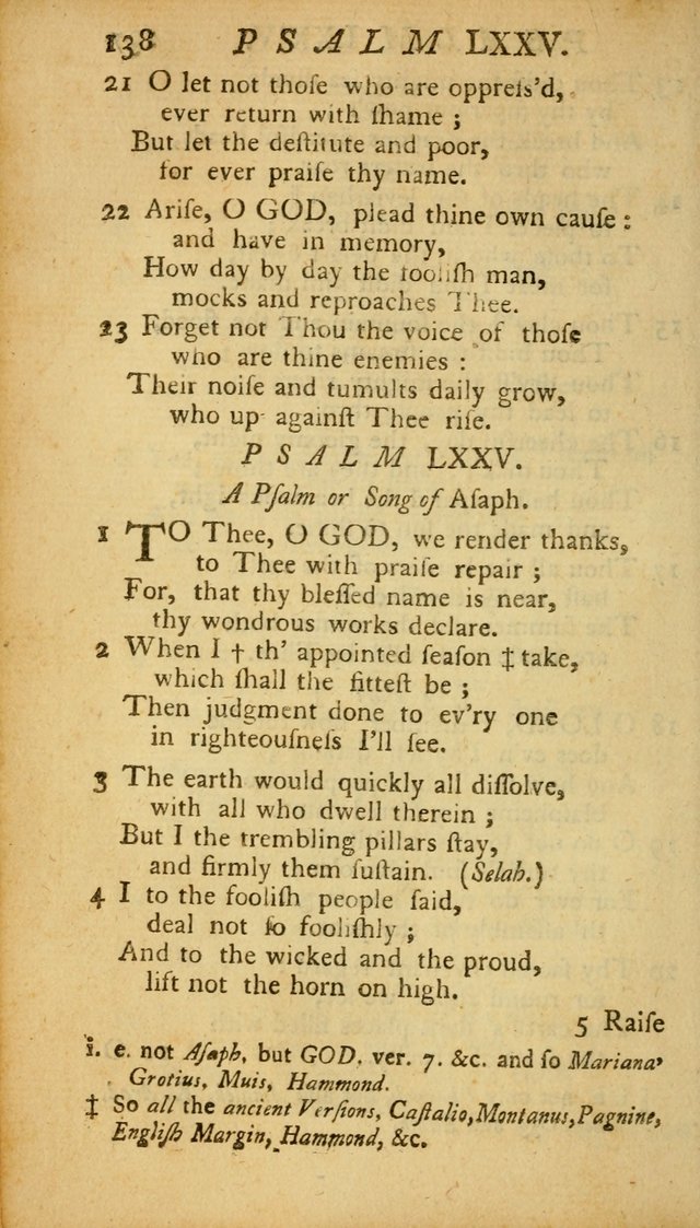 The Psalms, Hymns and Spiritual Songs of the Old and New Testament, faithully translated into English metre: being the New England Psalm Book (Rev. and Improved) page 138
