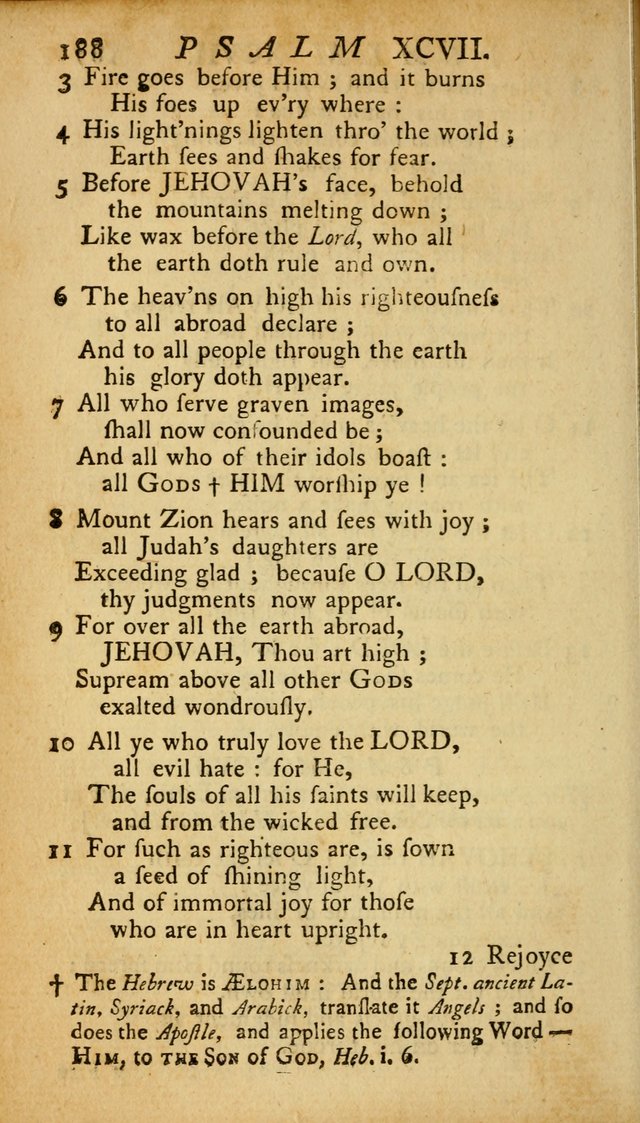 The Psalms, Hymns and Spiritual Songs of the Old and New Testament, faithully translated into English metre: being the New England Psalm Book (Rev. and Improved) page 188