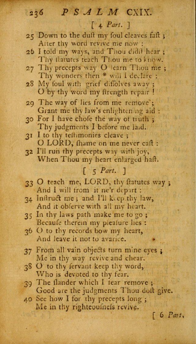 The Psalms, Hymns and Spiritual Songs of the Old and New Testament, faithully translated into English metre: being the New England Psalm Book (Rev. and Improved) page 236