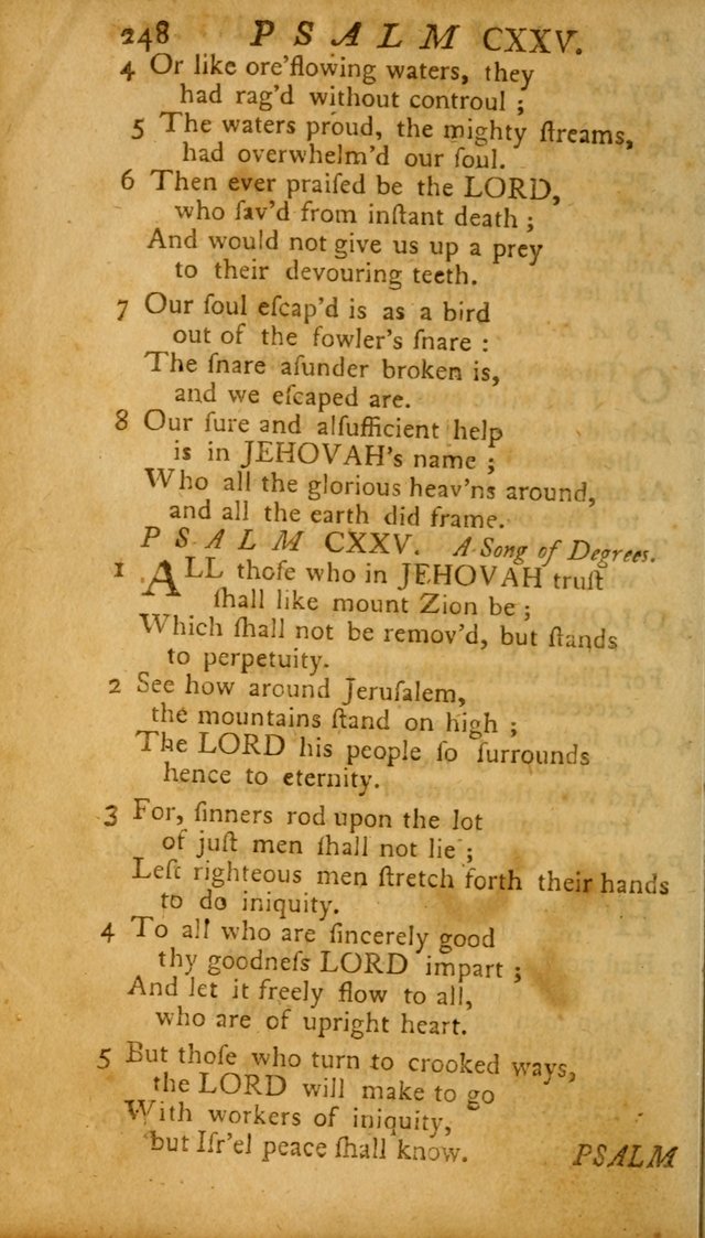 The Psalms, Hymns and Spiritual Songs of the Old and New Testament, faithully translated into English metre: being the New England Psalm Book (Rev. and Improved) page 248