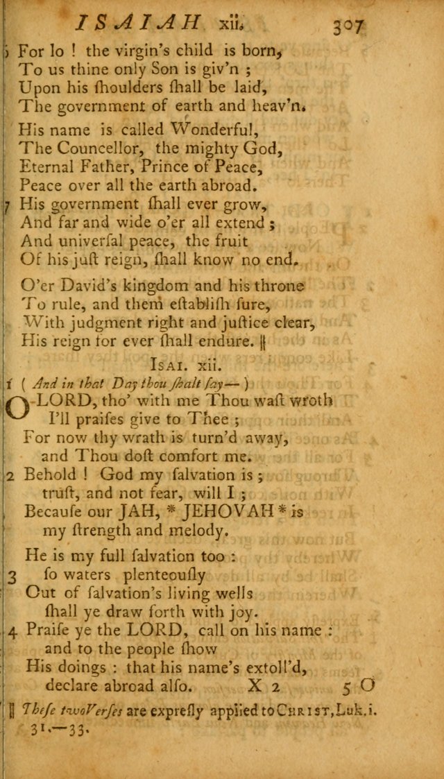 The Psalms, Hymns and Spiritual Songs of the Old and New Testament, faithully translated into English metre: being the New England Psalm Book (Rev. and Improved) page 307
