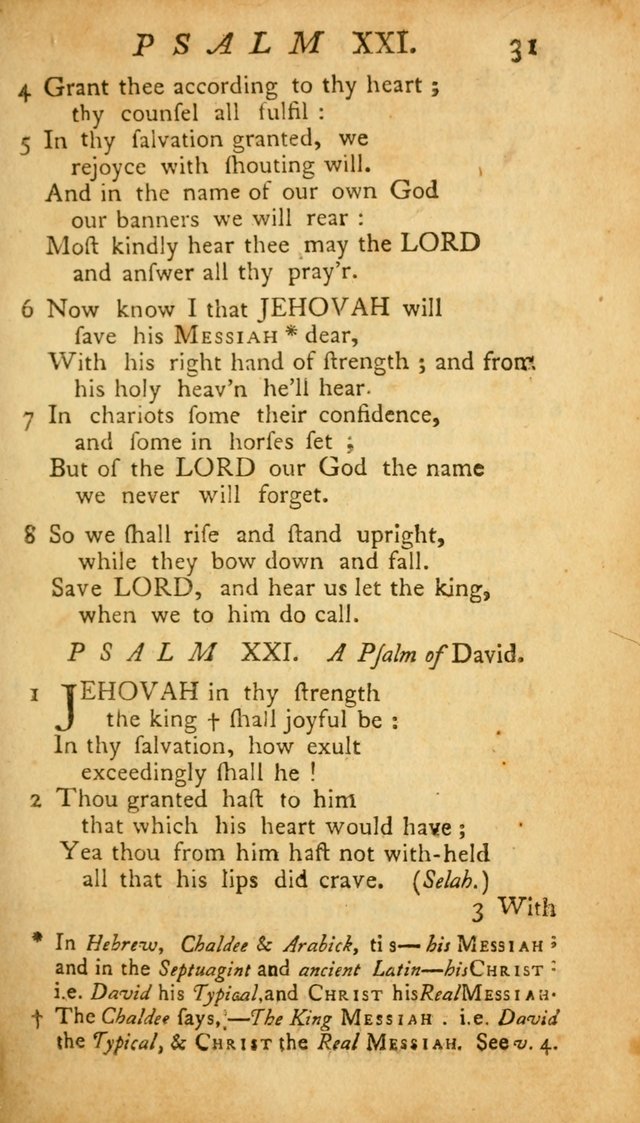 The Psalms, Hymns and Spiritual Songs of the Old and New Testament, faithully translated into English metre: being the New England Psalm Book (Rev. and Improved) page 31