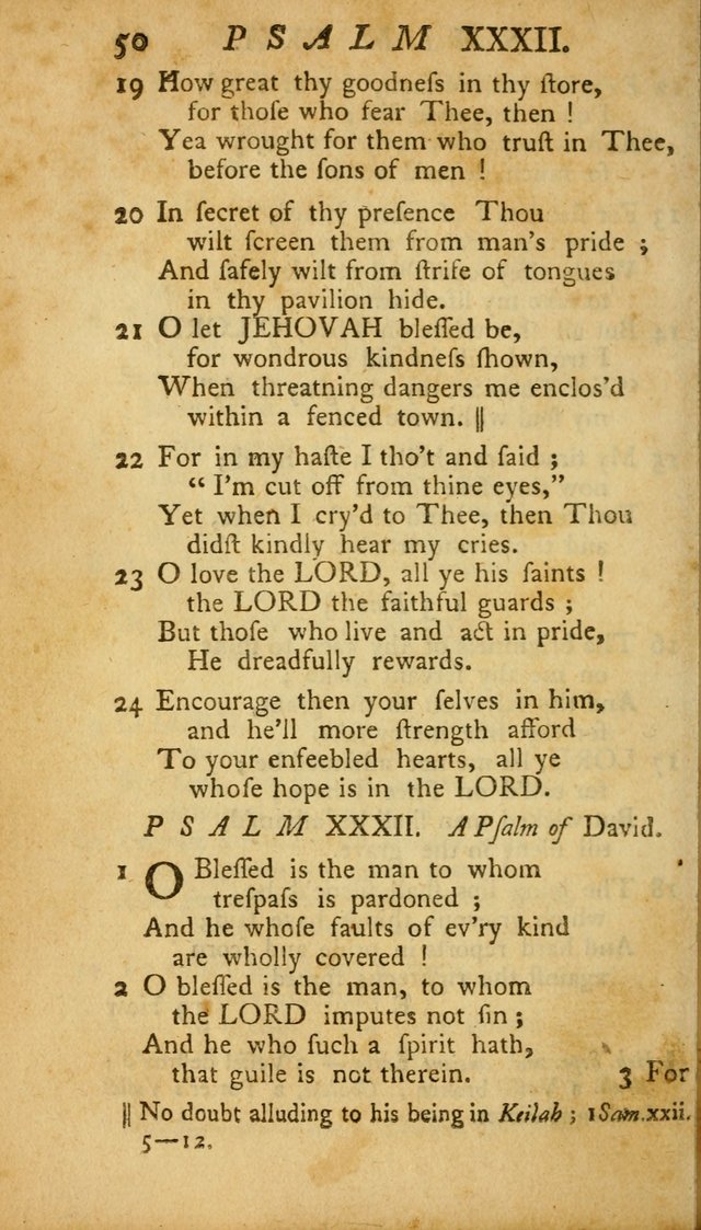The Psalms, Hymns and Spiritual Songs of the Old and New Testament, faithully translated into English metre: being the New England Psalm Book (Rev. and Improved) page 50