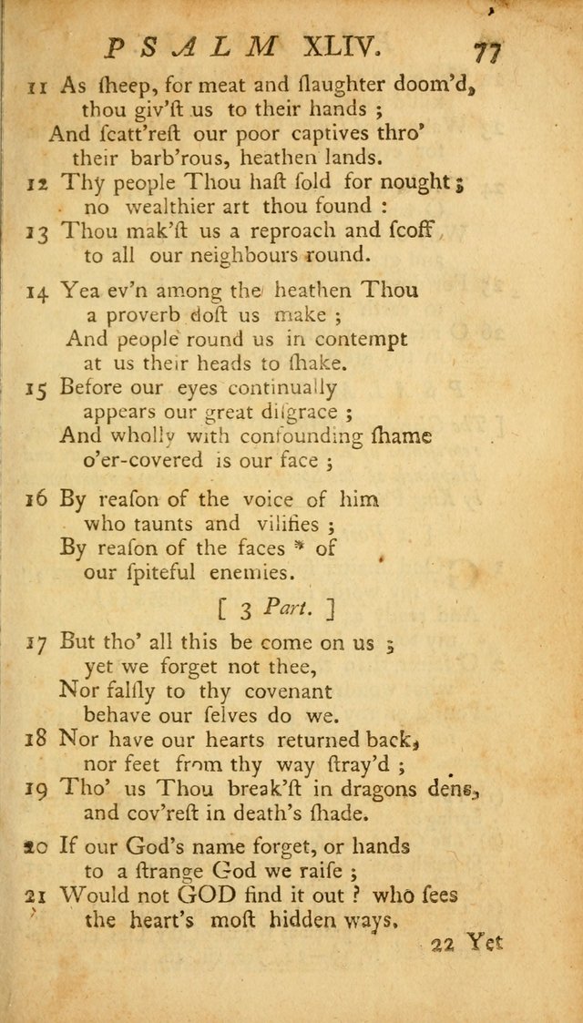 The Psalms, Hymns and Spiritual Songs of the Old and New Testament, faithully translated into English metre: being the New England Psalm Book (Rev. and Improved) page 77