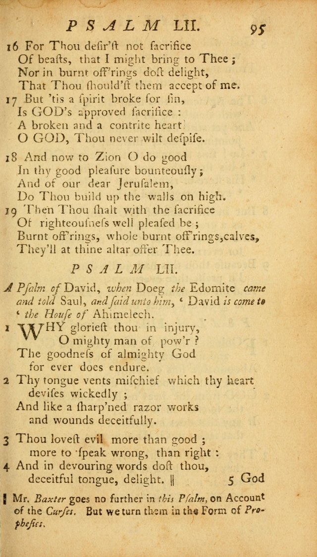The Psalms, Hymns and Spiritual Songs of the Old and New Testament, faithully translated into English metre: being the New England Psalm Book (Rev. and Improved) page 95