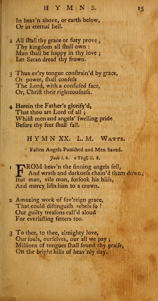 Psalms, Hymns and Spiritual Songs: selected and original, designed for the use of the Church Universal in public and private devotion page 15