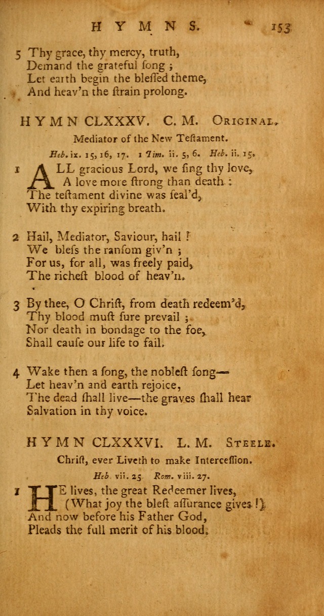 Psalms, Hymns and Spiritual Songs: selected and original, designed for the use of the Church Universal in public and private devotion page 153