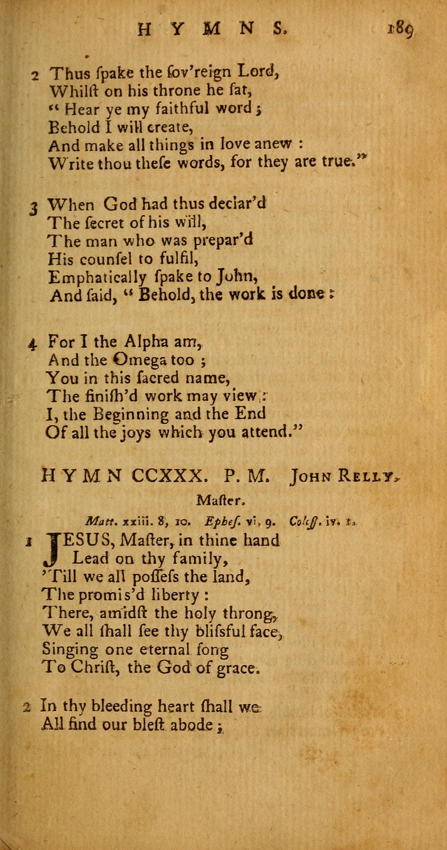 Psalms, Hymns and Spiritual Songs: selected and original, designed for the use of the Church Universal in public and private devotion page 189