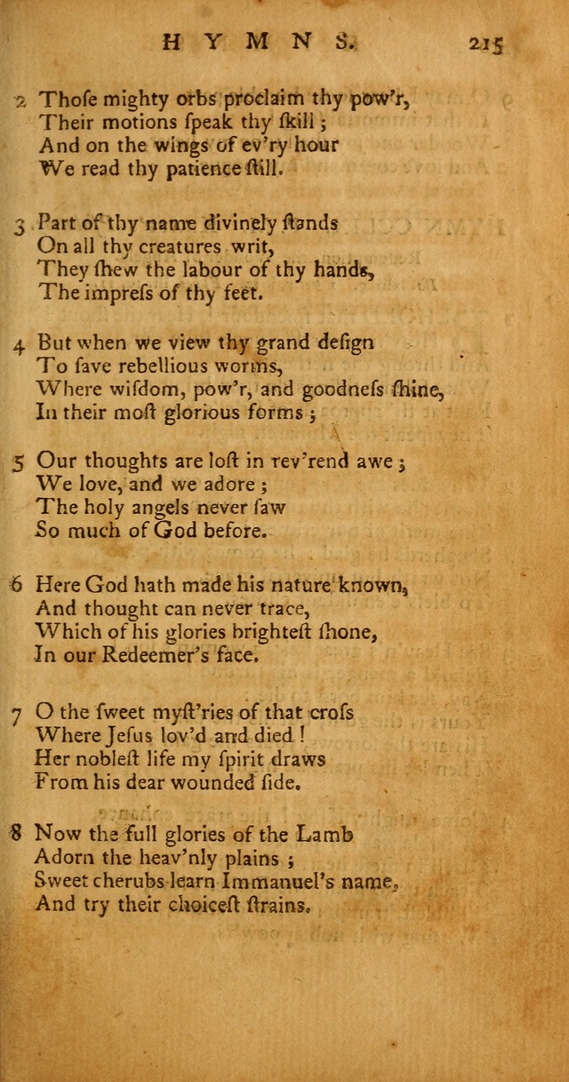 Psalms, Hymns and Spiritual Songs: selected and original, designed for the use of the Church Universal in public and private devotion page 215
