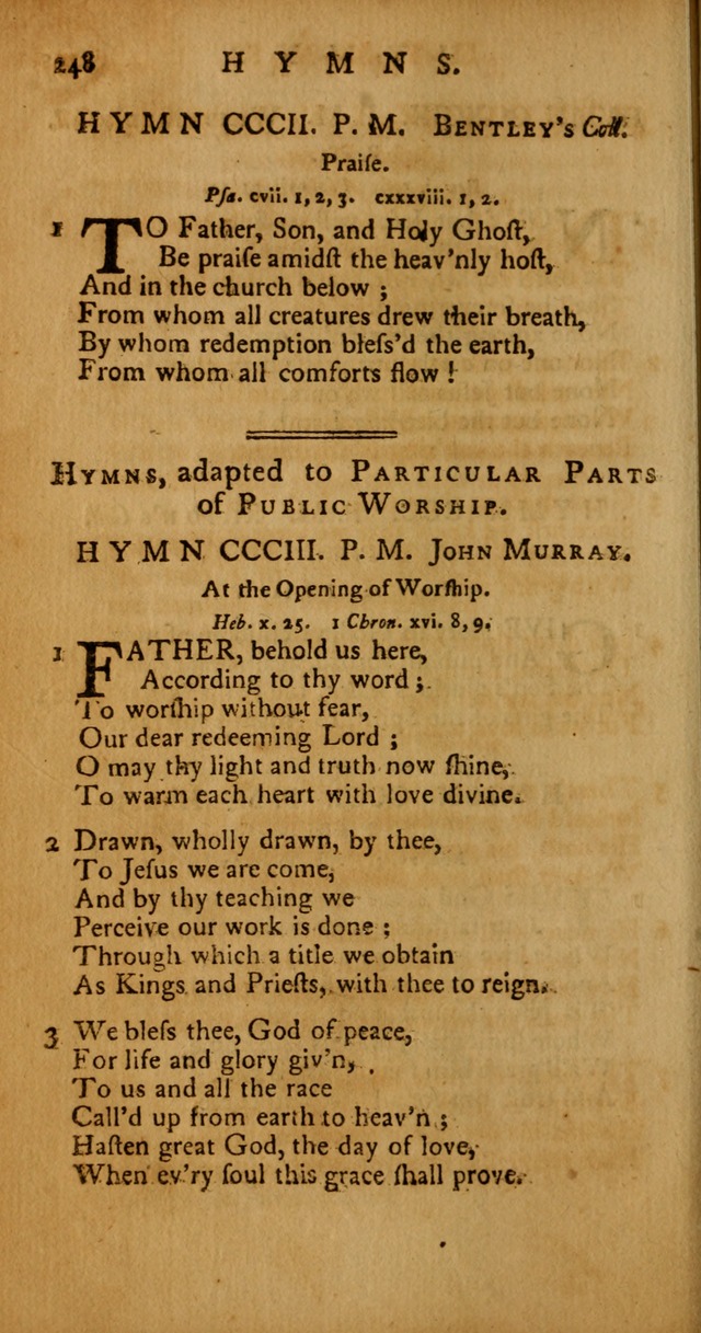 Psalms, Hymns and Spiritual Songs: selected and original, designed for the use of the Church Universal in public and private devotion page 248