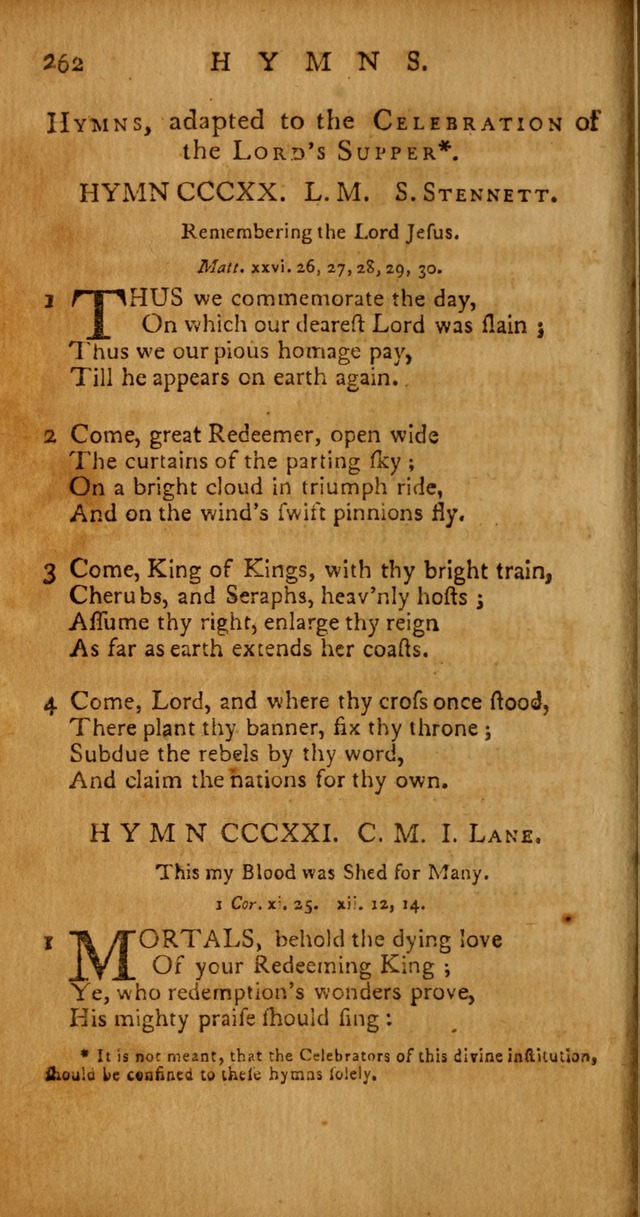 Psalms, Hymns and Spiritual Songs: selected and original, designed for the use of the Church Universal in public and private devotion page 262