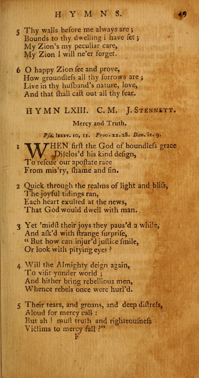 Psalms, Hymns and Spiritual Songs: selected and original, designed for the use of the Church Universal in public and private devotion page 49