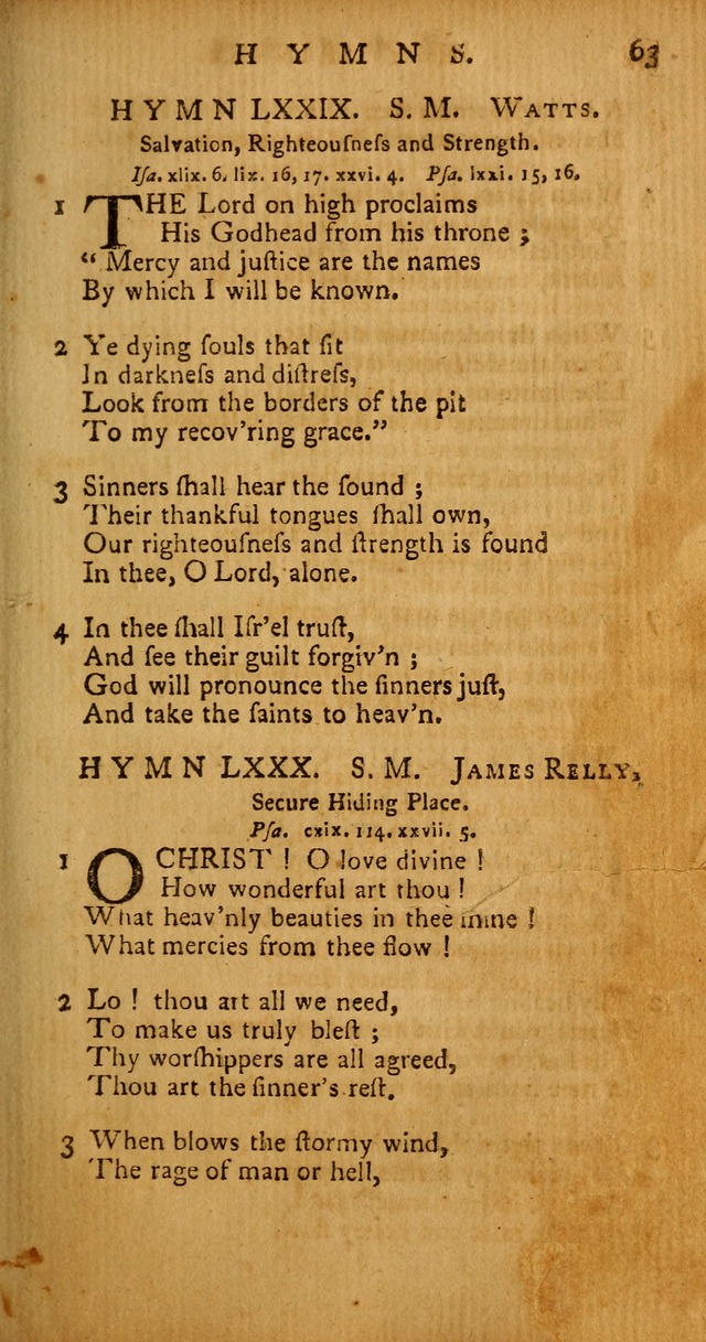 Psalms, Hymns and Spiritual Songs: selected and original, designed for the use of the Church Universal in public and private devotion page 63