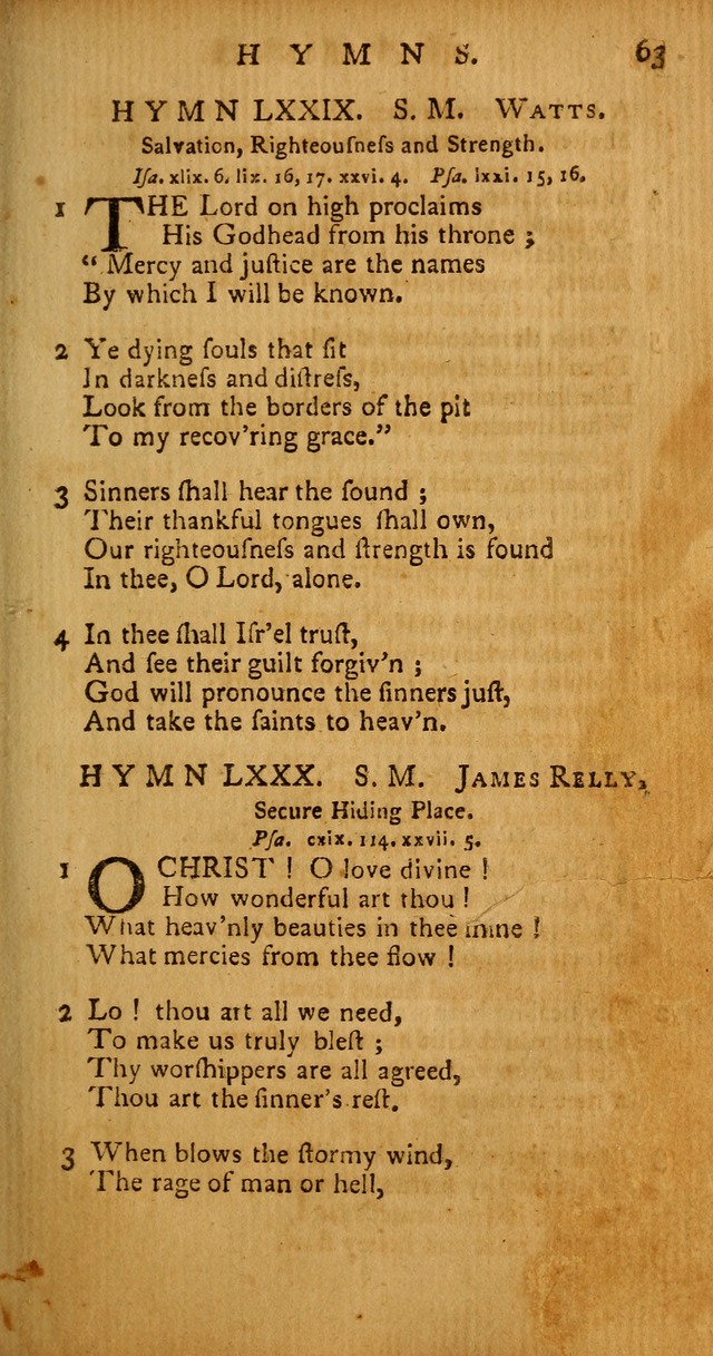 Psalms, Hymns and Spiritual Songs: selected and original, designed for the use of the Church Universal in public and private devotion page 63