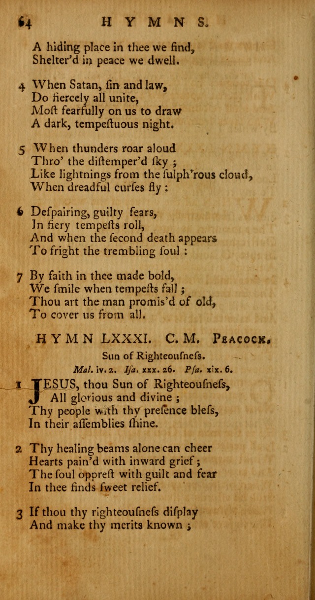 Psalms, Hymns and Spiritual Songs: selected and original, designed for the use of the Church Universal in public and private devotion page 64