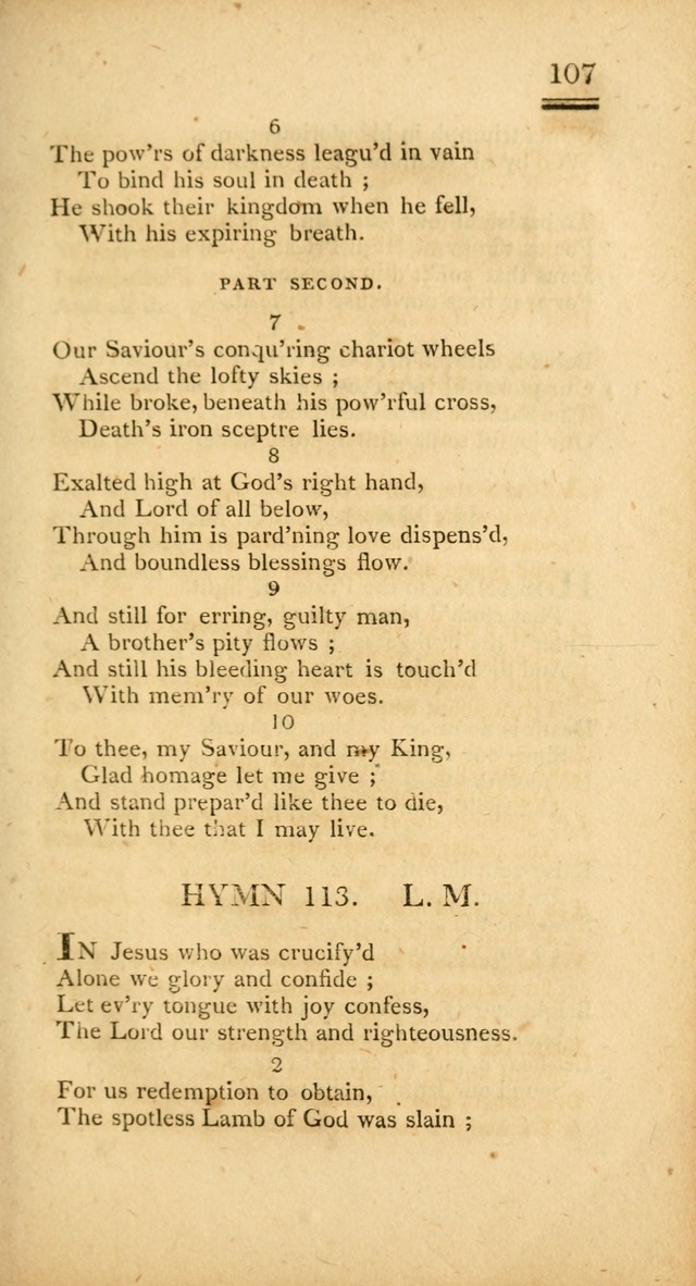 Psalms, Hymns and Spiritual Songs: selected and designed for the use of  the church universal, in public and private devotion; with an appendix, containing the original hymns omitted in the last ed. page 109