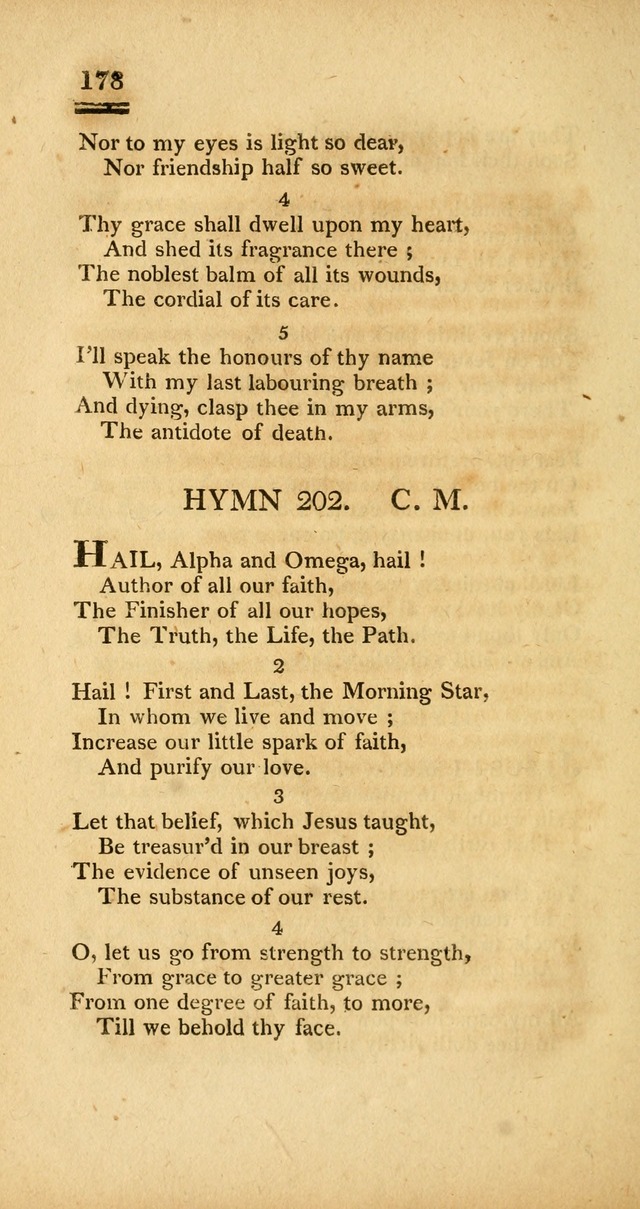 Psalms, Hymns and Spiritual Songs: selected and designed for the use of  the church universal, in public and private devotion; with an appendix, containing the original hymns omitted in the last ed. page 180