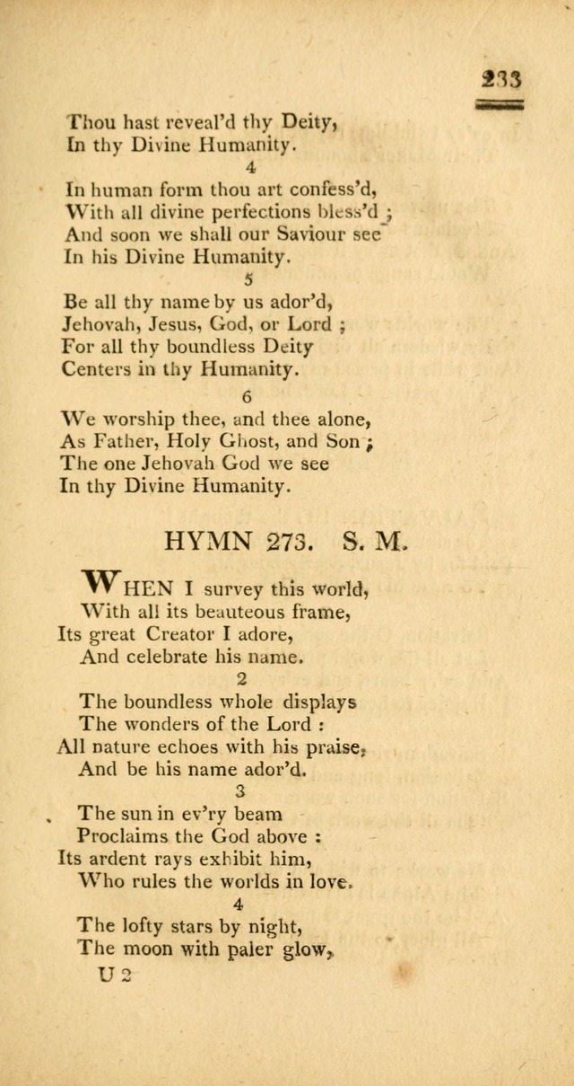 Psalms, Hymns and Spiritual Songs: selected and designed for the use of  the church universal, in public and private devotion; with an appendix, containing the original hymns omitted in the last ed. page 235