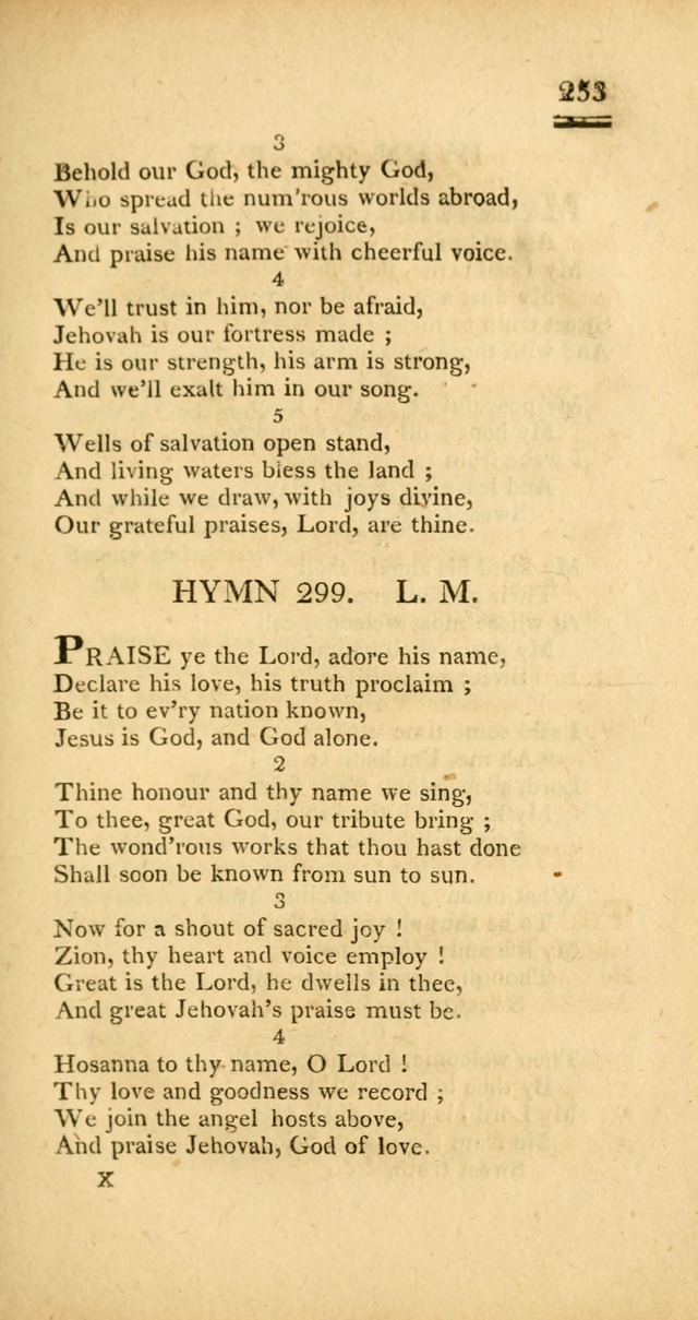 Psalms, Hymns and Spiritual Songs: selected and designed for the use of  the church universal, in public and private devotion; with an appendix, containing the original hymns omitted in the last ed. page 255