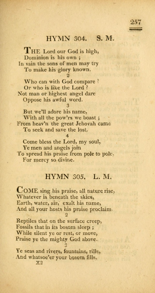 Psalms, Hymns and Spiritual Songs: selected and designed for the use of  the church universal, in public and private devotion; with an appendix, containing the original hymns omitted in the last ed. page 259