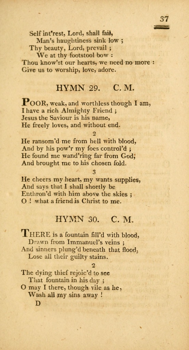 Psalms, Hymns and Spiritual Songs: selected and designed for the use of  the church universal, in public and private devotion; with an appendix, containing the original hymns omitted in the last ed. page 37