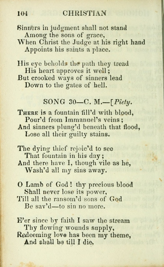 Psalms, Hymns and Spiritual Songs, Original and Selected. (14th stereotype ed.) page 104