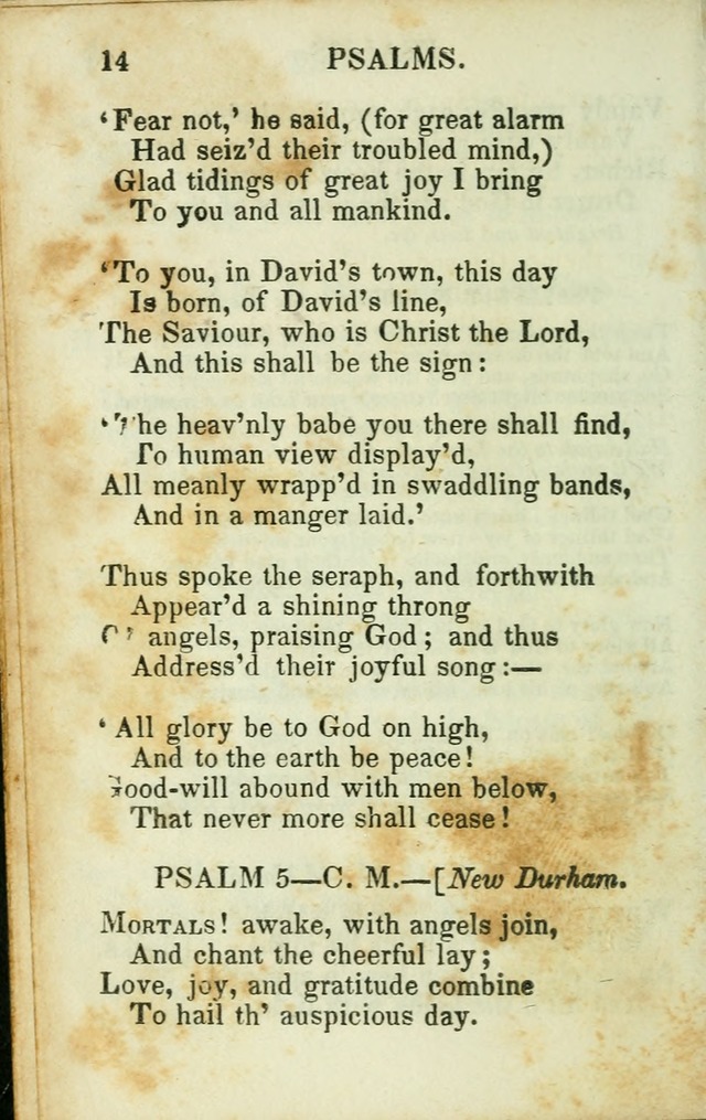 Psalms, Hymns and Spiritual Songs, Original and Selected. (14th stereotype ed.) page 14