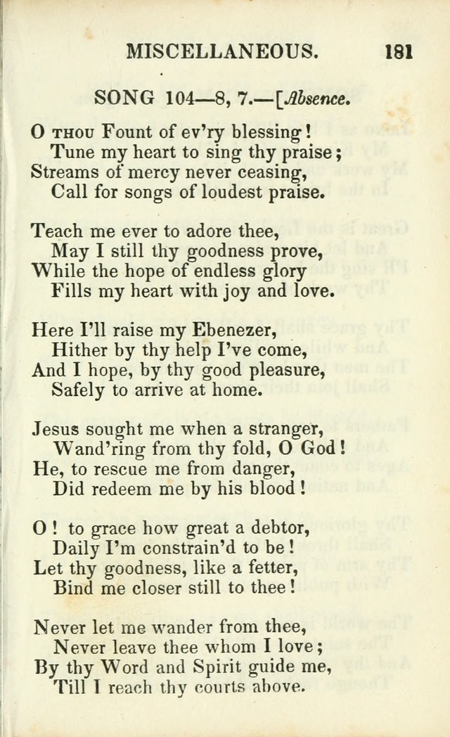 Psalms, Hymns and Spiritual Songs, Original and Selected. (14th stereotype ed.) page 181