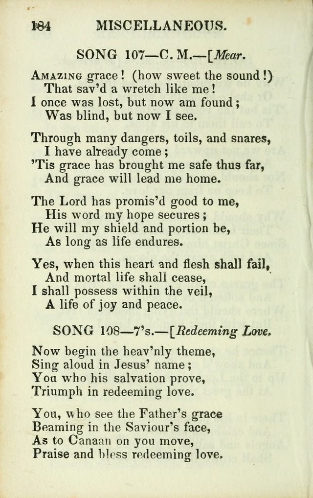 Psalms, Hymns and Spiritual Songs, Original and Selected. (14th stereotype ed.) page 184
