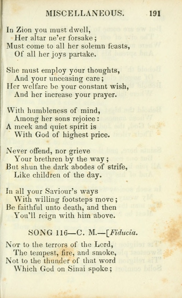 Psalms, Hymns and Spiritual Songs, Original and Selected. (14th stereotype ed.) page 191