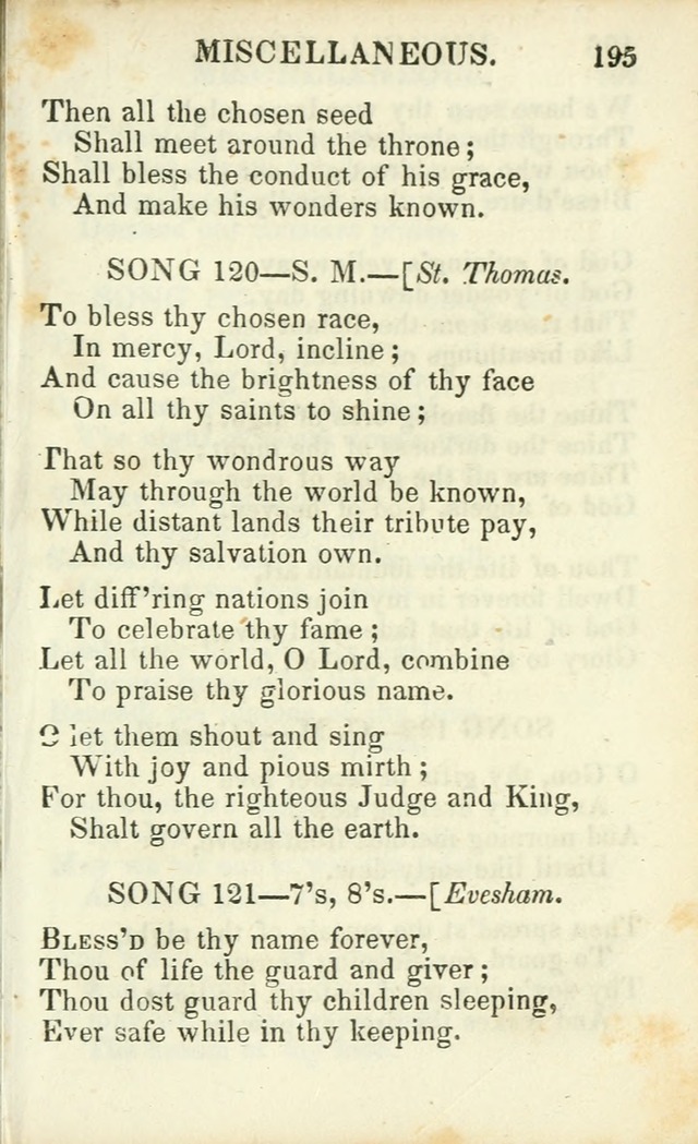 Psalms, Hymns and Spiritual Songs, Original and Selected. (14th stereotype ed.) page 195