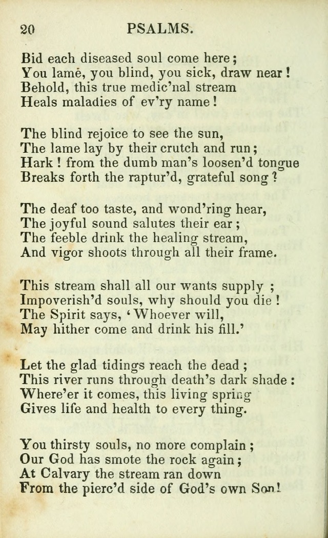 Psalms, Hymns and Spiritual Songs, Original and Selected. (14th stereotype ed.) page 20