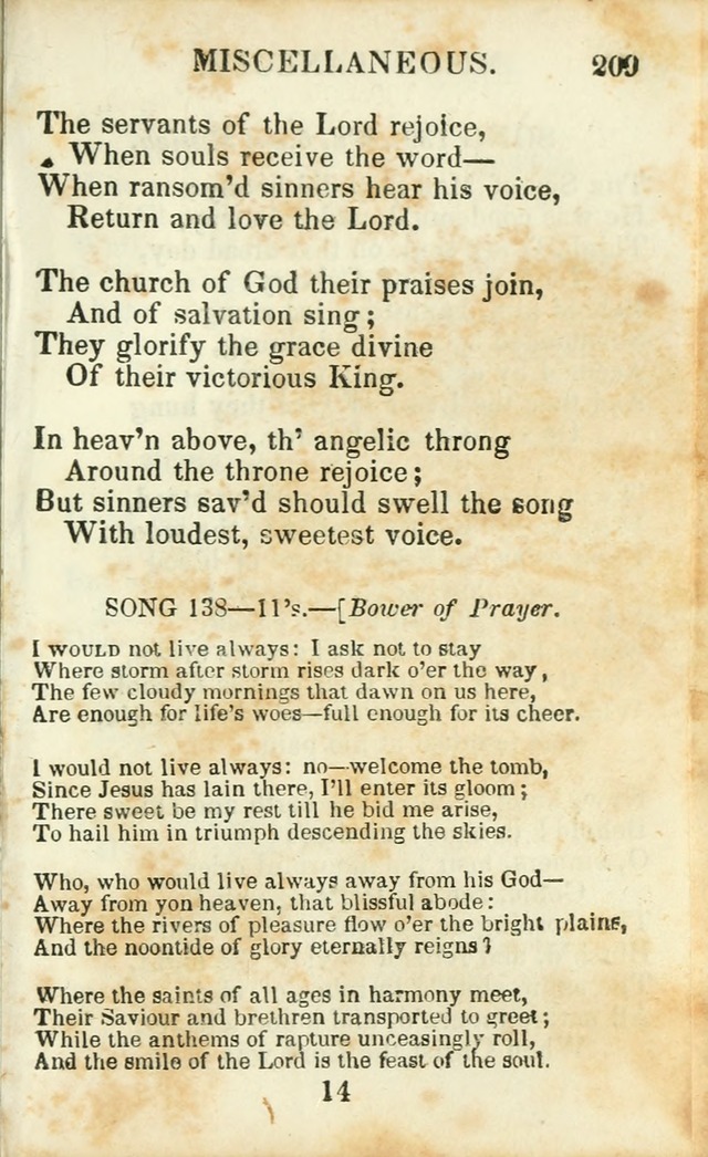 Psalms, Hymns and Spiritual Songs, Original and Selected. (14th stereotype ed.) page 209