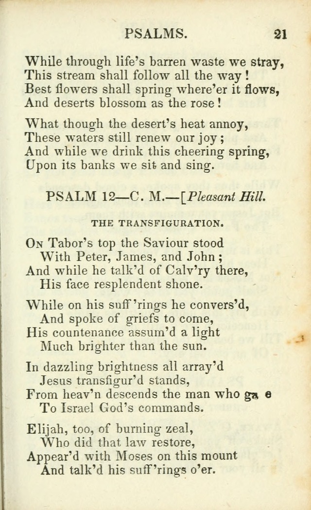 Psalms, Hymns and Spiritual Songs, Original and Selected. (14th stereotype ed.) page 21