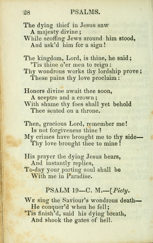 Psalms, Hymns and Spiritual Songs, Original and Selected. (14th stereotype ed.) page 28