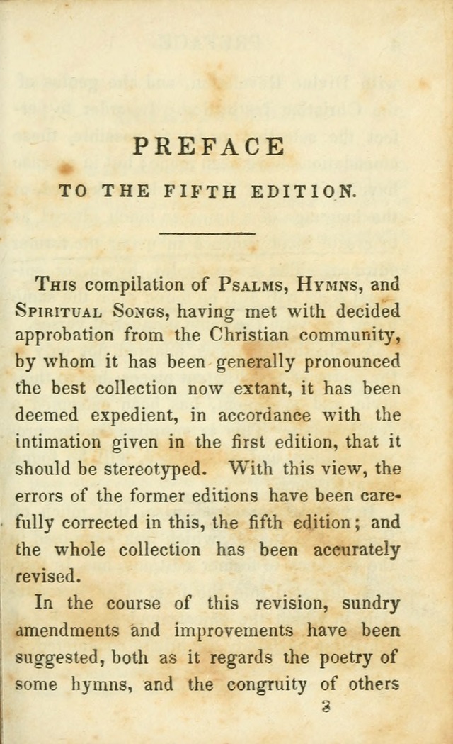 Psalms, Hymns and Spiritual Songs, Original and Selected. (14th stereotype ed.) page 3