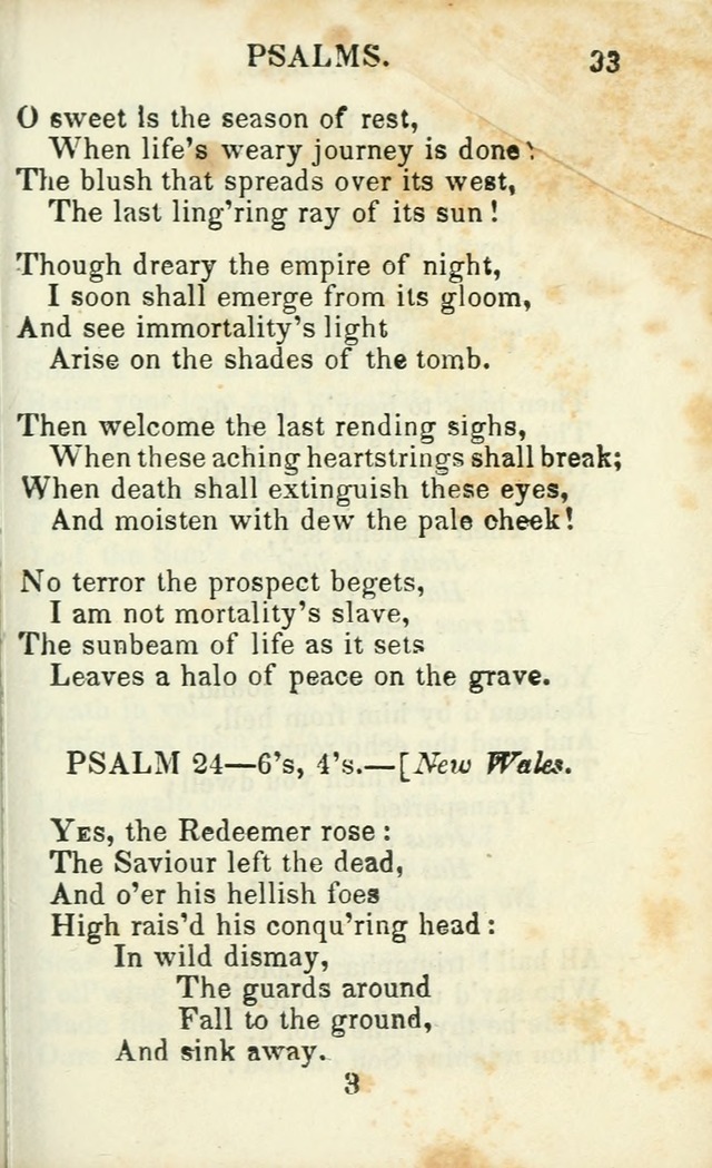 Psalms, Hymns and Spiritual Songs, Original and Selected. (14th stereotype ed.) page 33