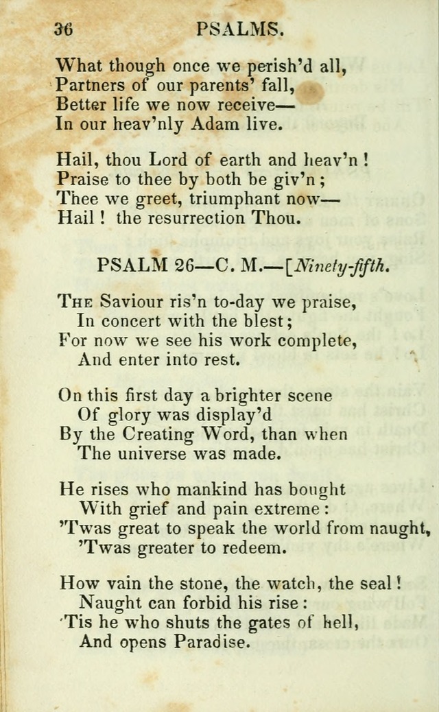 Psalms, Hymns and Spiritual Songs, Original and Selected. (14th stereotype ed.) page 36