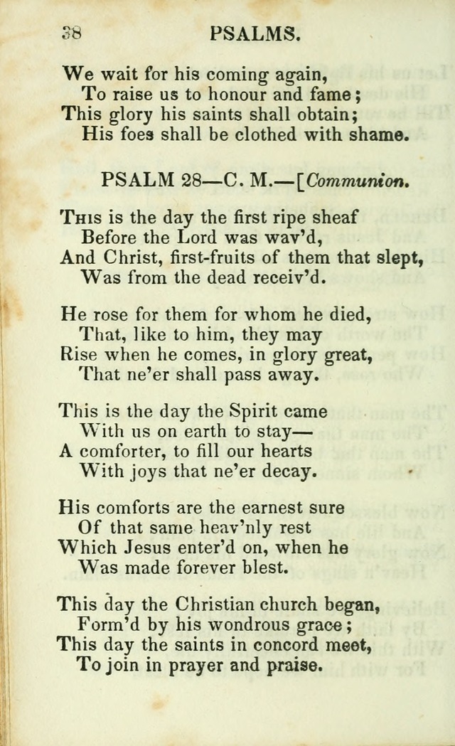 Psalms, Hymns and Spiritual Songs, Original and Selected. (14th stereotype ed.) page 38