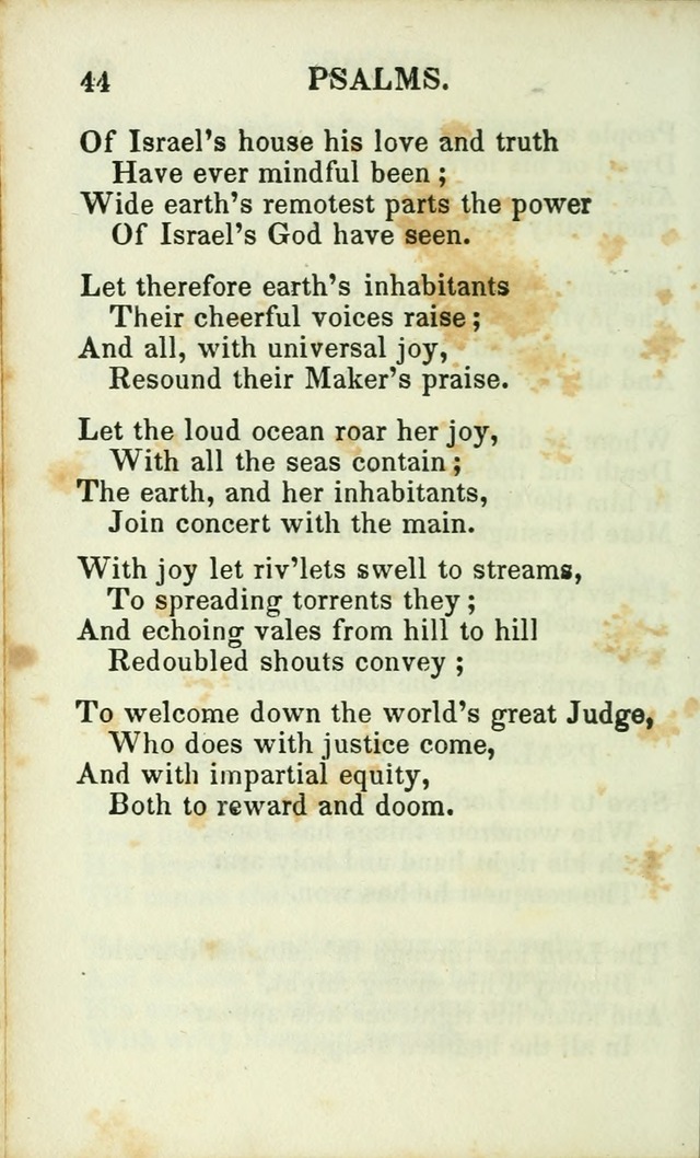 Psalms, Hymns and Spiritual Songs, Original and Selected. (14th stereotype ed.) page 44