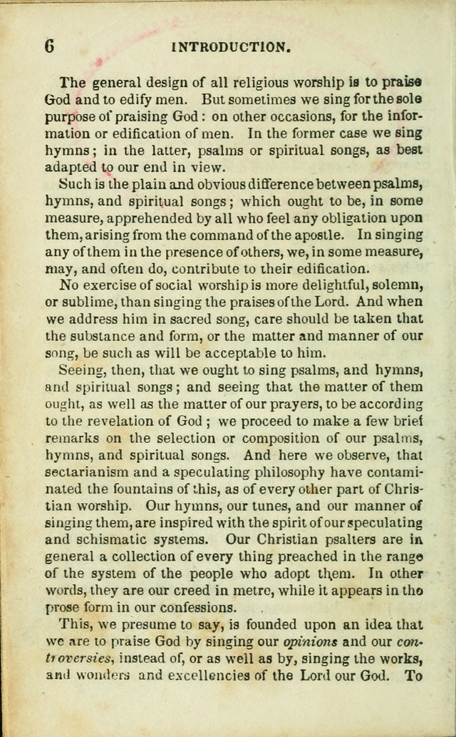 Psalms, Hymns and Spiritual Songs, Original and Selected. (14th stereotype ed.) page 6