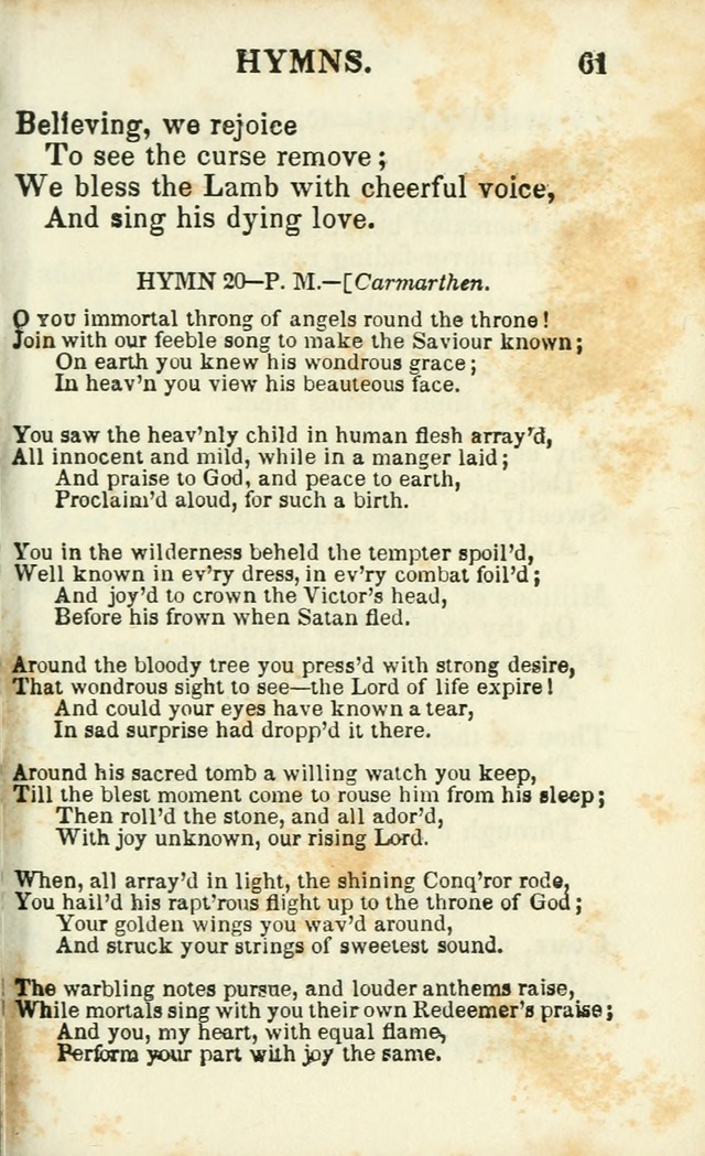 Psalms, Hymns and Spiritual Songs, Original and Selected. (14th stereotype ed.) page 61