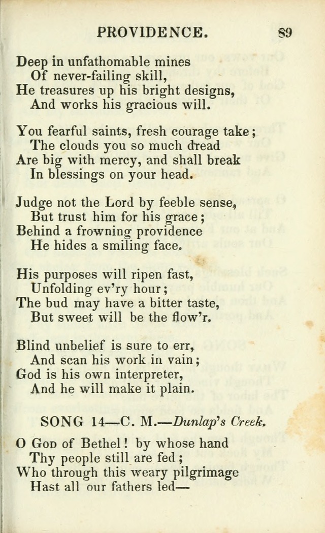 Psalms, Hymns and Spiritual Songs, Original and Selected. (14th stereotype ed.) page 89