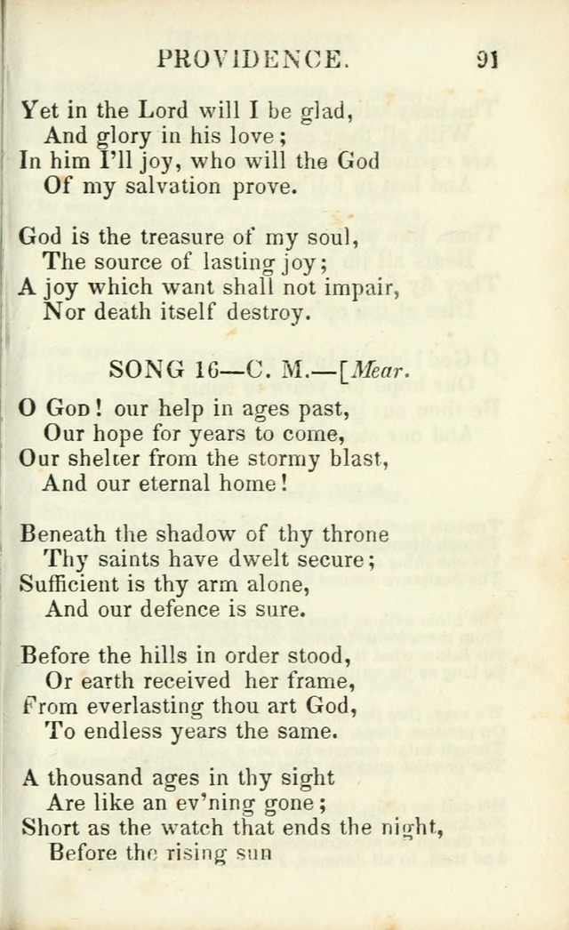 Psalms, Hymns and Spiritual Songs, Original and Selected. (14th stereotype ed.) page 91