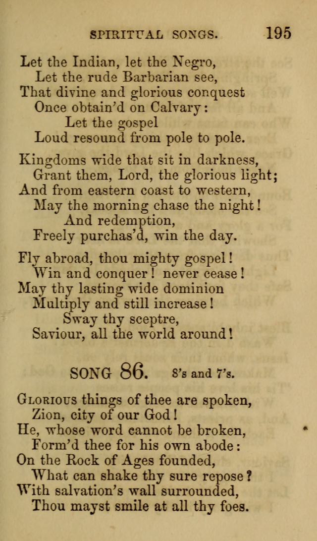 Psalms, Hymns and Spiritual Songs, Original and Selected. (7th ed.) page 195