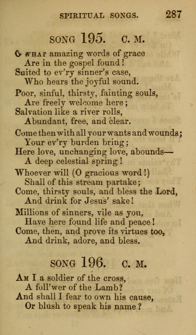 Psalms, Hymns and Spiritual Songs, Original and Selected. (7th ed.) page 287