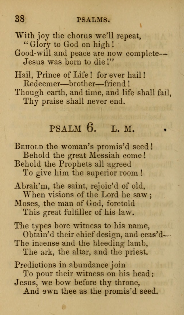 Psalms, Hymns and Spiritual Songs, Original and Selected. (7th ed.) page 38