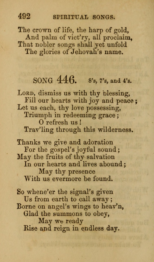 Psalms, Hymns and Spiritual Songs, Original and Selected. (7th ed.) page 492