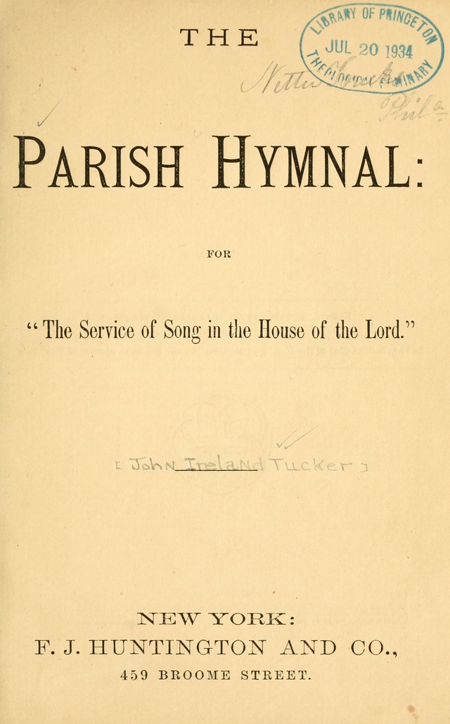 The Parish hymnal: for "The service of song in the House of the Lord" page 8