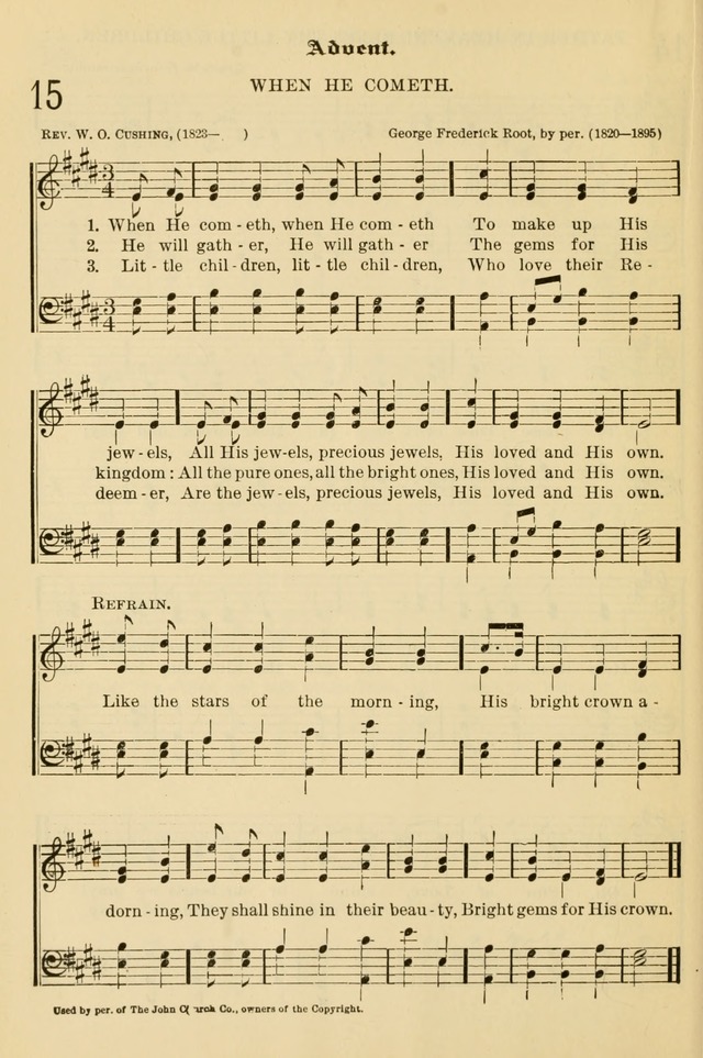 The Primary and Junior Hymnal 15. When he cometh, when he cometh